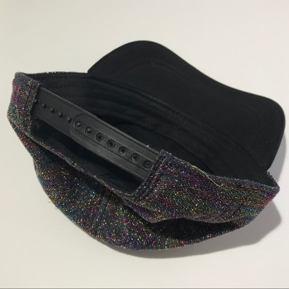 Black Colorful Metallic Baseball Cap‎ OS snap back - Picture 7 of 8